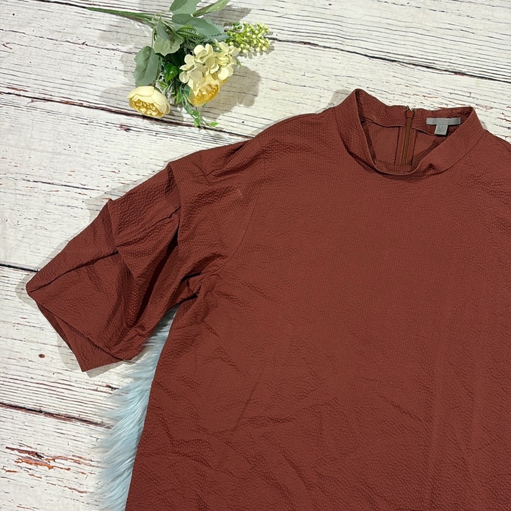 COS Rust Textured Blouse - Picture 6 of 9
